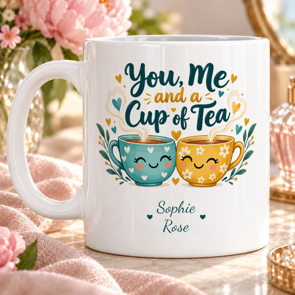 You, Me and a Cup of Tea – Personalised Mug with two-line personalisation