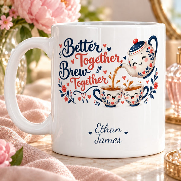 Better Together, Brew Together – Personalised Mug with two-line personalisation