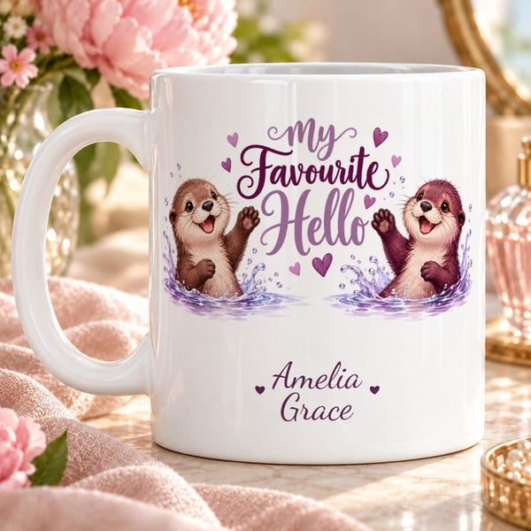My Favourite Hello – Personalised Mug with two-line personalisation