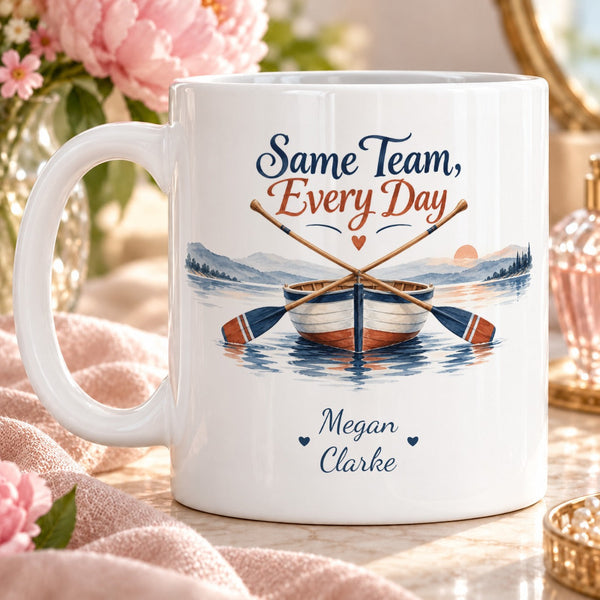 Same Team, Every Day – Personalised Mug with two-line personalisation