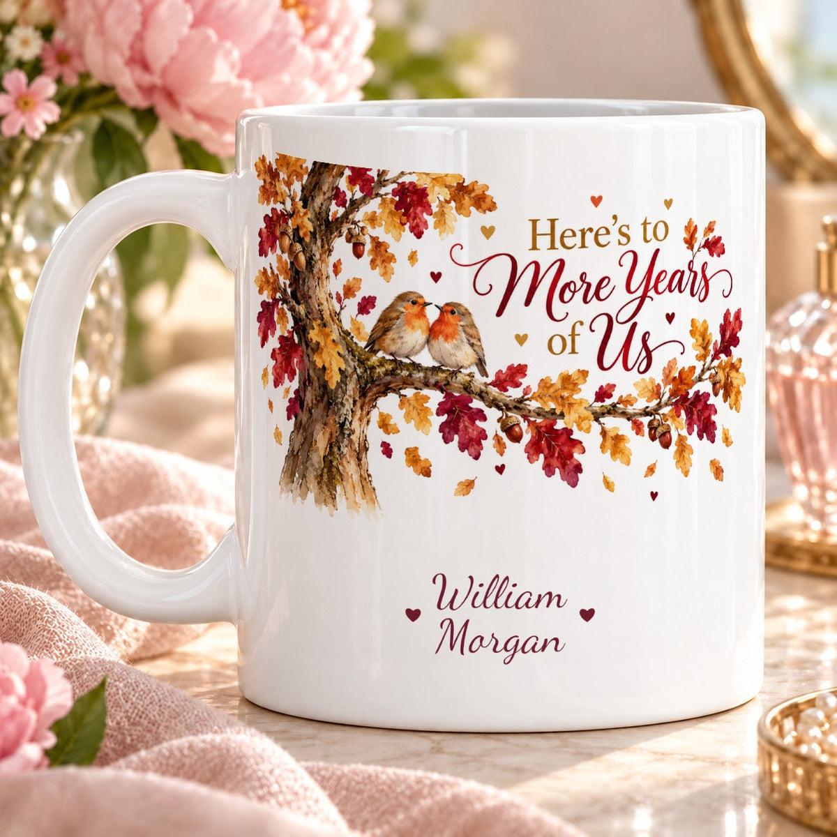 Here's to More Years of Us – Personalised Mug with two-line personalisation