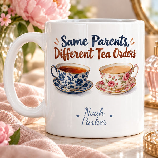 Same Parents, Different Tea Orders – Personalised Mug