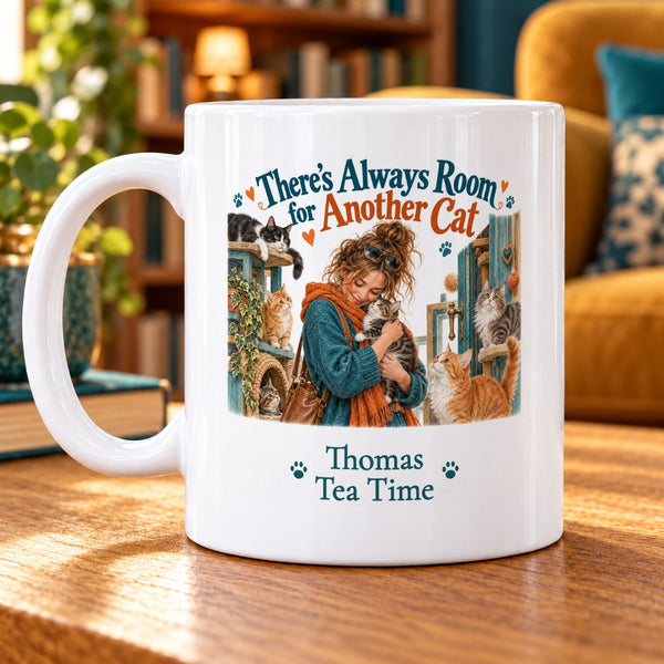 There’s Always Room for Another Cat – Personalised Mug — personalised example Thomas, Tea Time