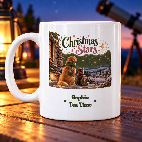 Christmas Stars – Personalised Mug — personalised example Sophie, Tea Time