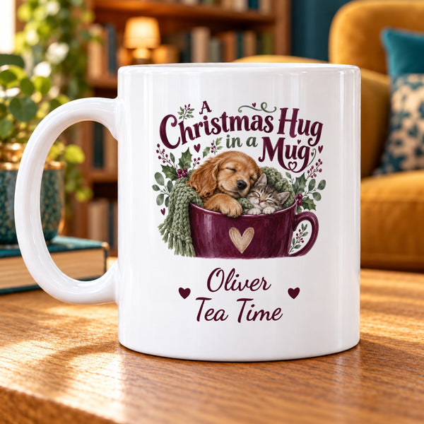 A Christmas Hug in a Mug – Personalised Mug