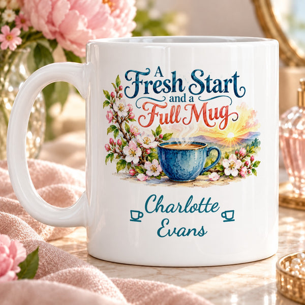 A Fresh Start and a Full Mug – Personalised Mug