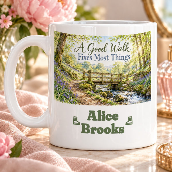A Good Walk Fixes Most Things – Personalised Mug