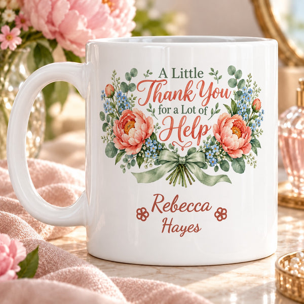 A Little Thank You for a Lot of Help – Personalised Mug