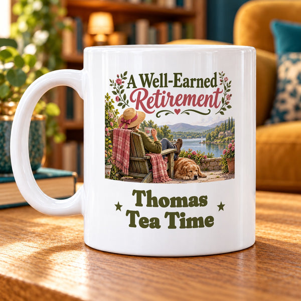 A Well-Earned Retirement – Personalised Mug