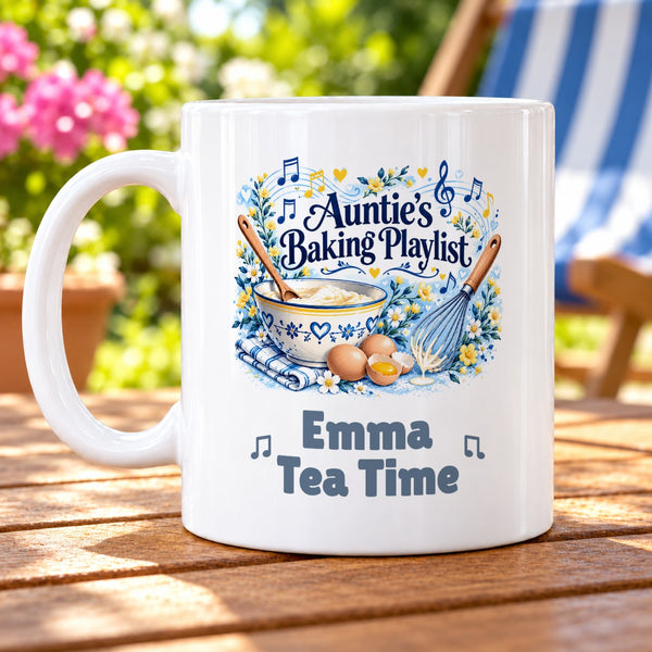 Auntie’s Baking Playlist – Personalised Mug