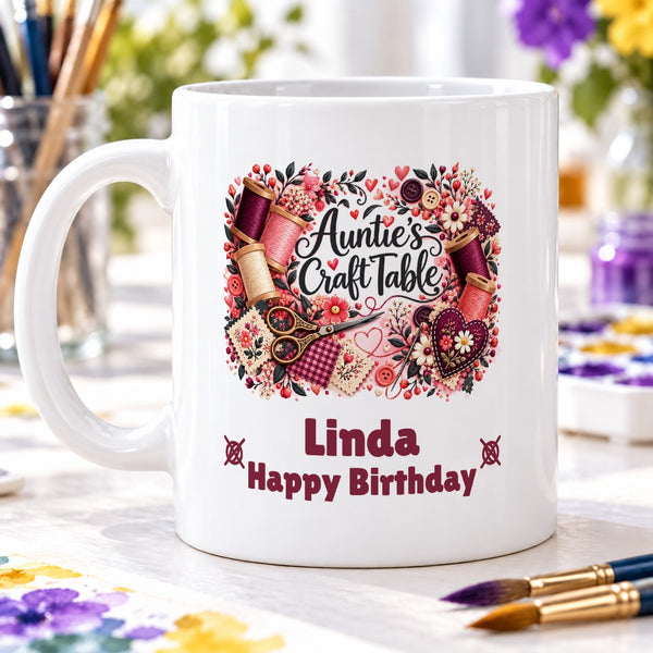 Auntie’s Craft Table – Personalised Mug