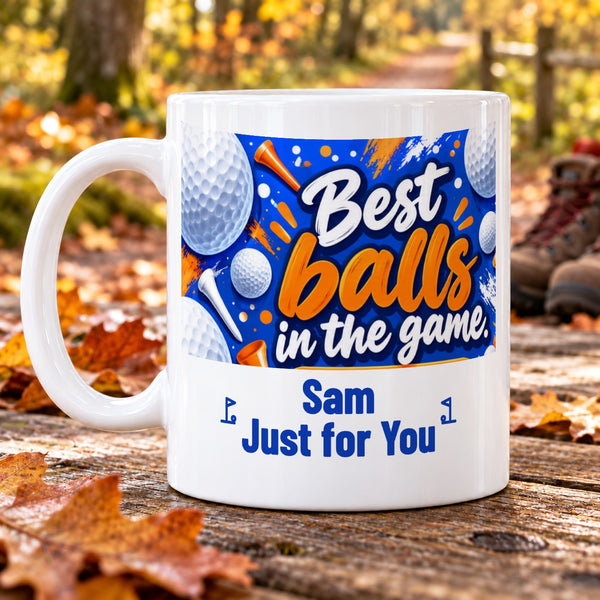 Best balls in the game. – Personalised Golf Mug