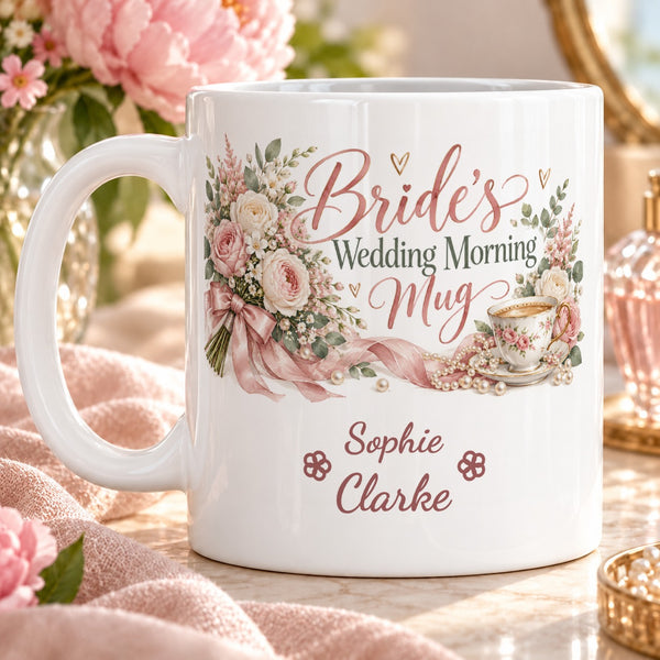 Bride’s Wedding Morning Mug – Personalised Mug