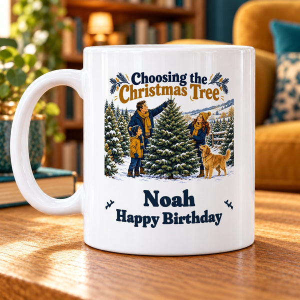 Choosing the Christmas Tree – Personalised Mug