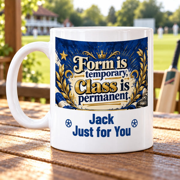 Form is temporary, class is permanent. – Personalised Football Mug