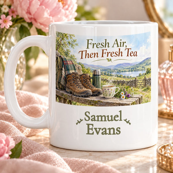 Fresh Air, Then Fresh Tea – Personalised Mug