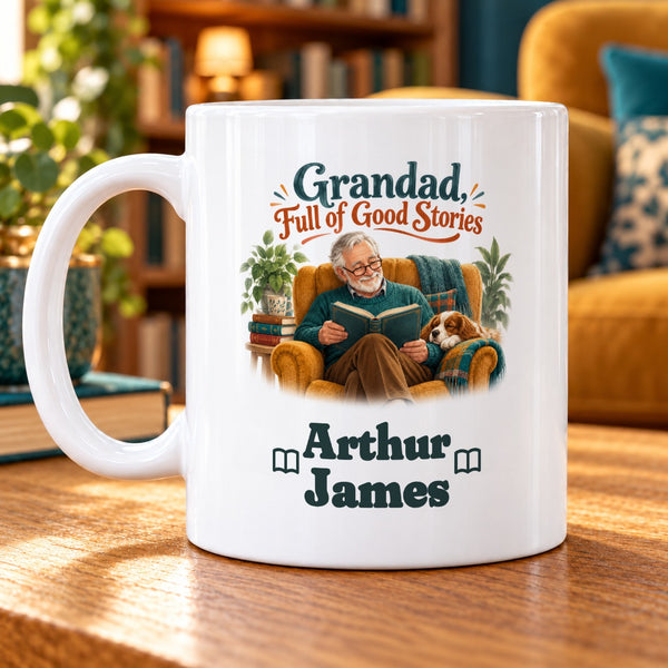 Grandad, Full of Good Stories – Personalised Mug
