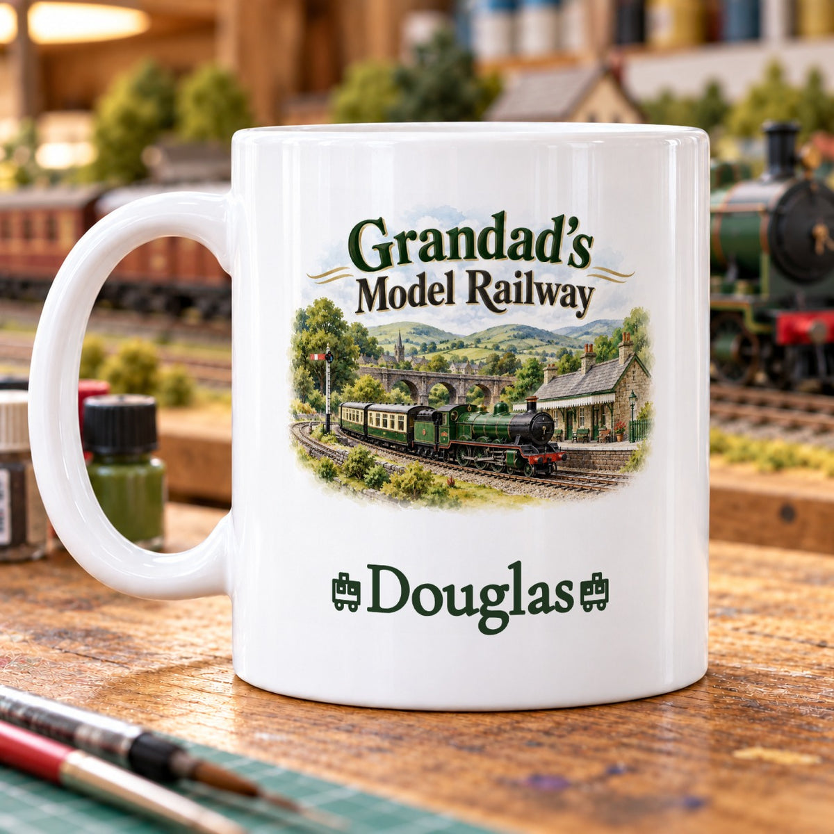 Grandad’s Model Railway Mug – Personalised Mug