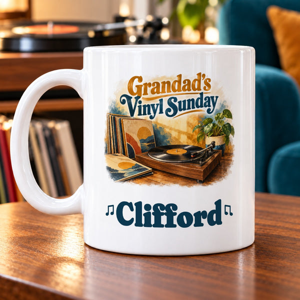 Grandad’s Vinyl Sunday – Personalised Mug