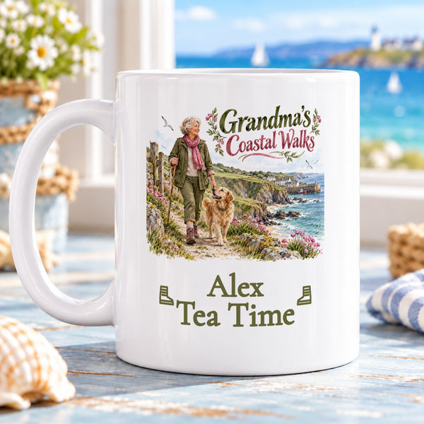 Grandma’s Coastal Walks – Personalised Mug