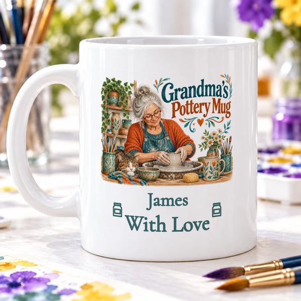 Grandma’s Pottery Mug – Personalised Mug