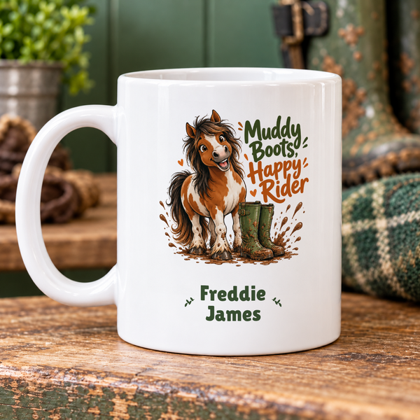 Happy Pony and Muddy Boots — example personalised with Freddie / James