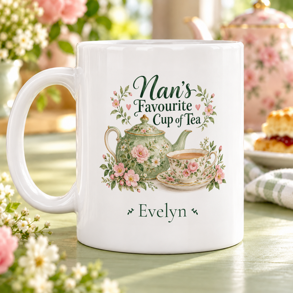 Nan’s Favourite Tea Time — example personalised with Evelyn