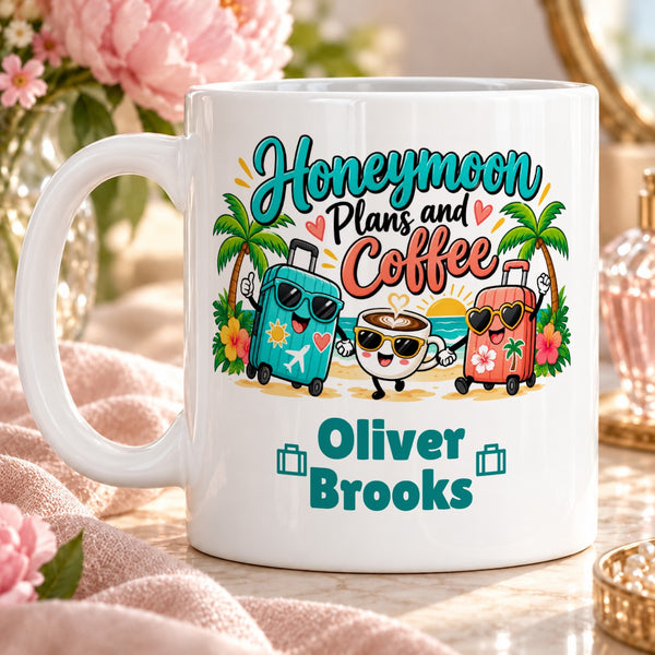 Honeymoon Plans and Coffee – Personalised Mug