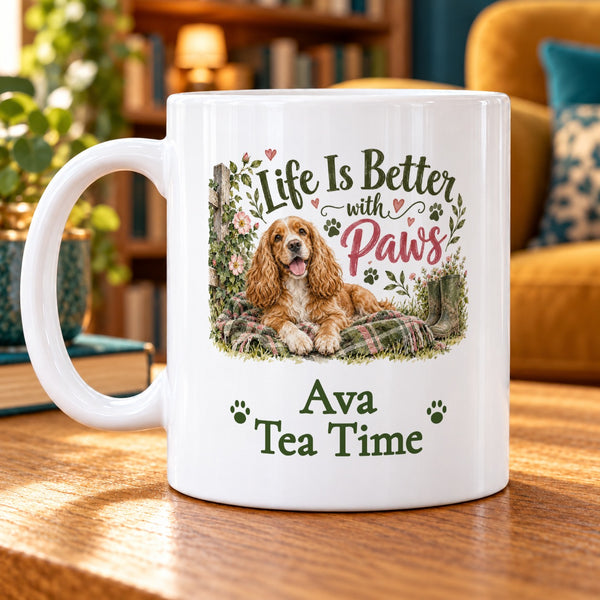 Life Is Better with Paws – Personalised Mug