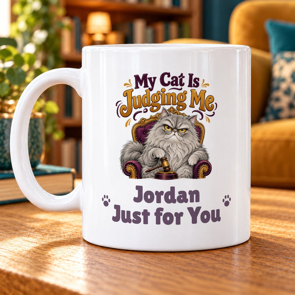 My Cat Is Judging Me – Personalised Mug