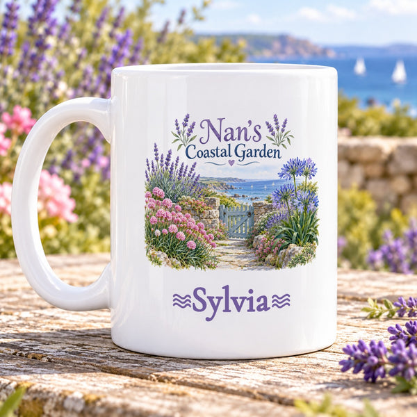 Nan’s Coastal Garden – Personalised Mug