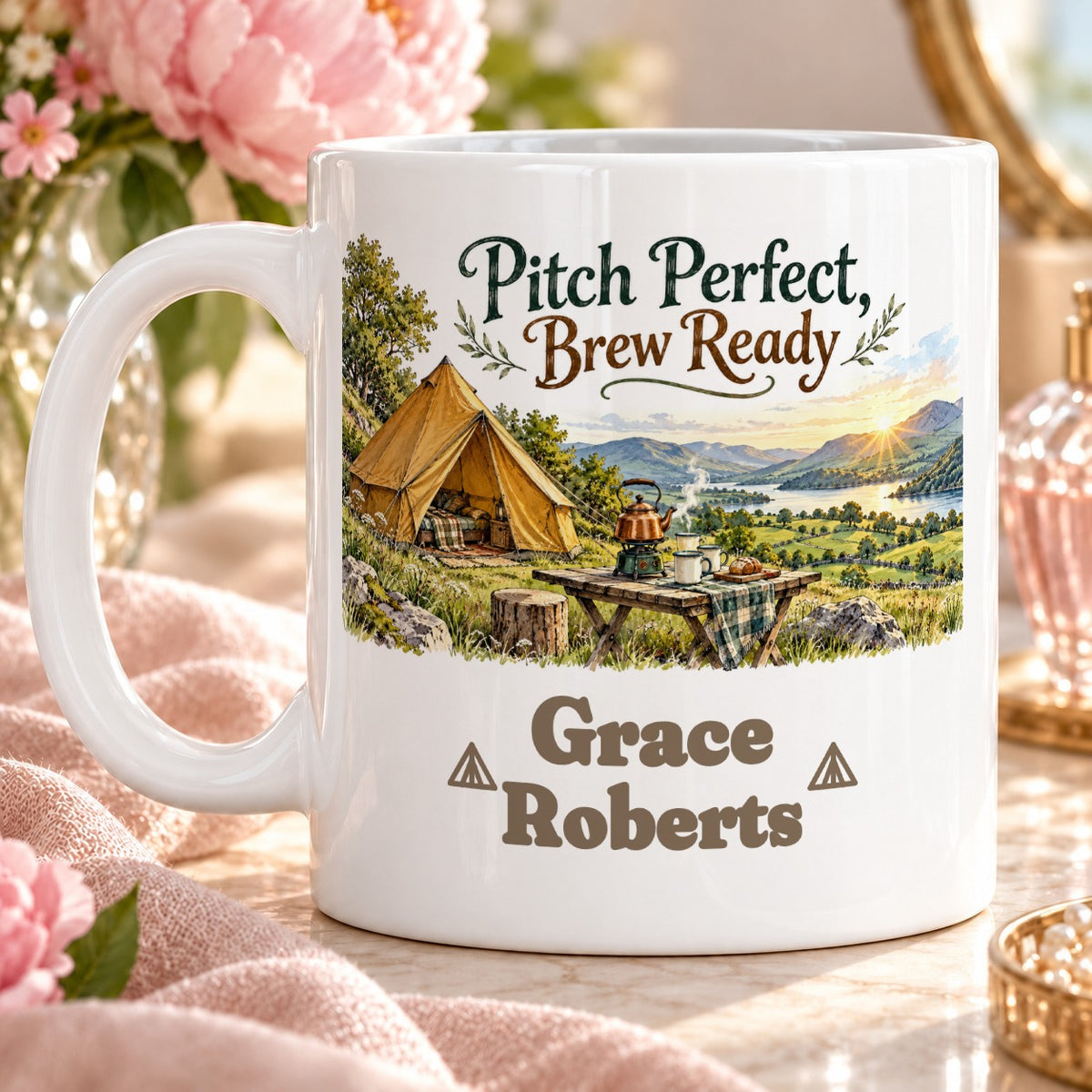 Pitch Perfect, Brew Ready – Personalised Mug