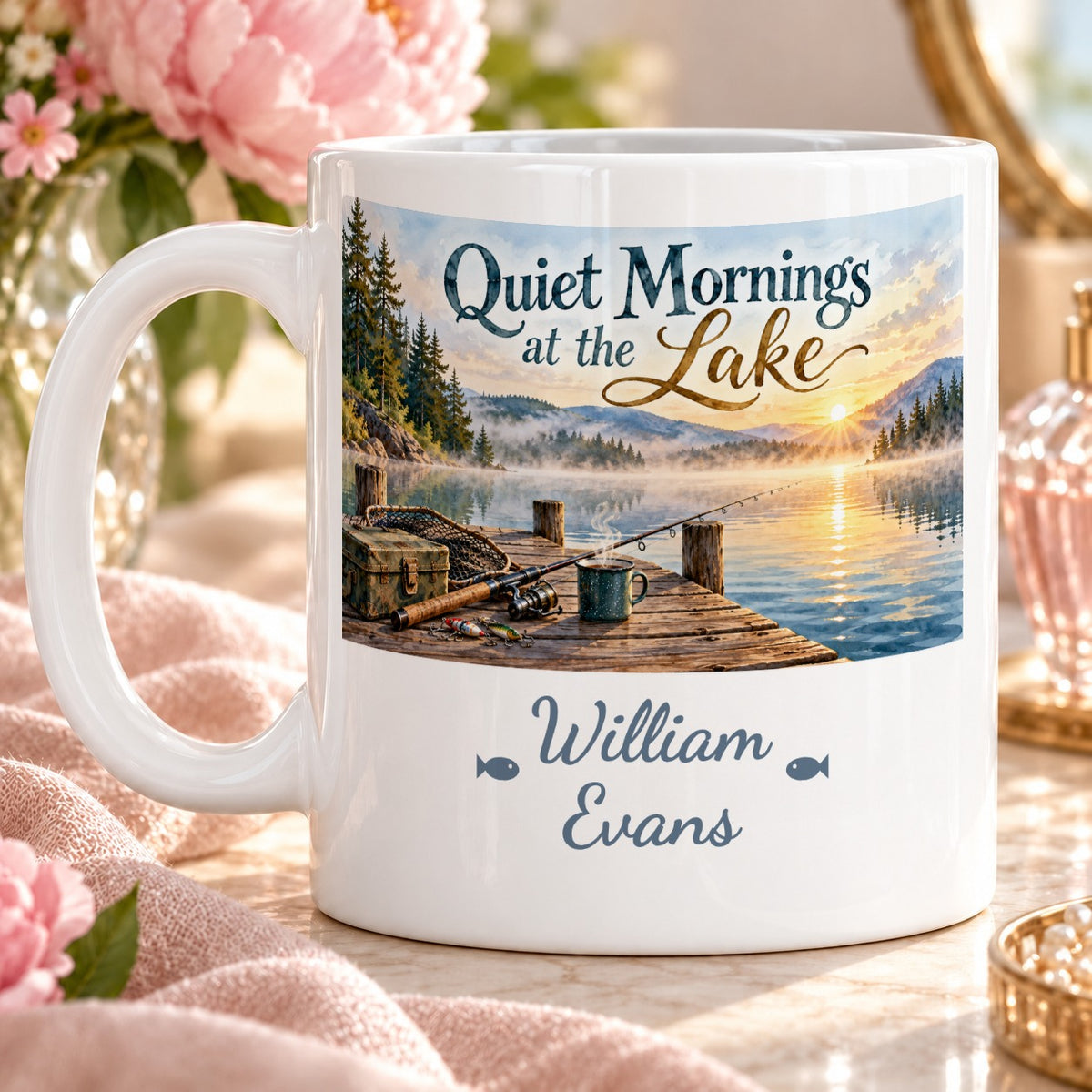 Quiet Mornings at the Lake – Personalised Mug