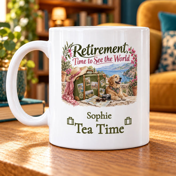 Retirement, Time to See the World – Personalised Mug