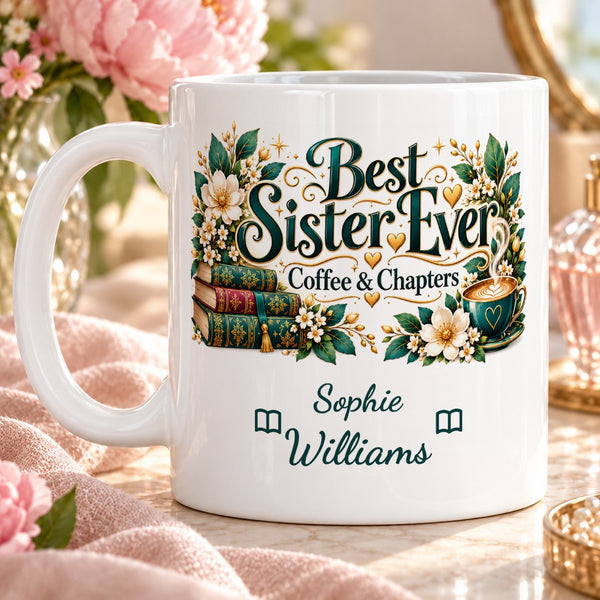 Sister’s Coffee and Chapters – Personalised Mug