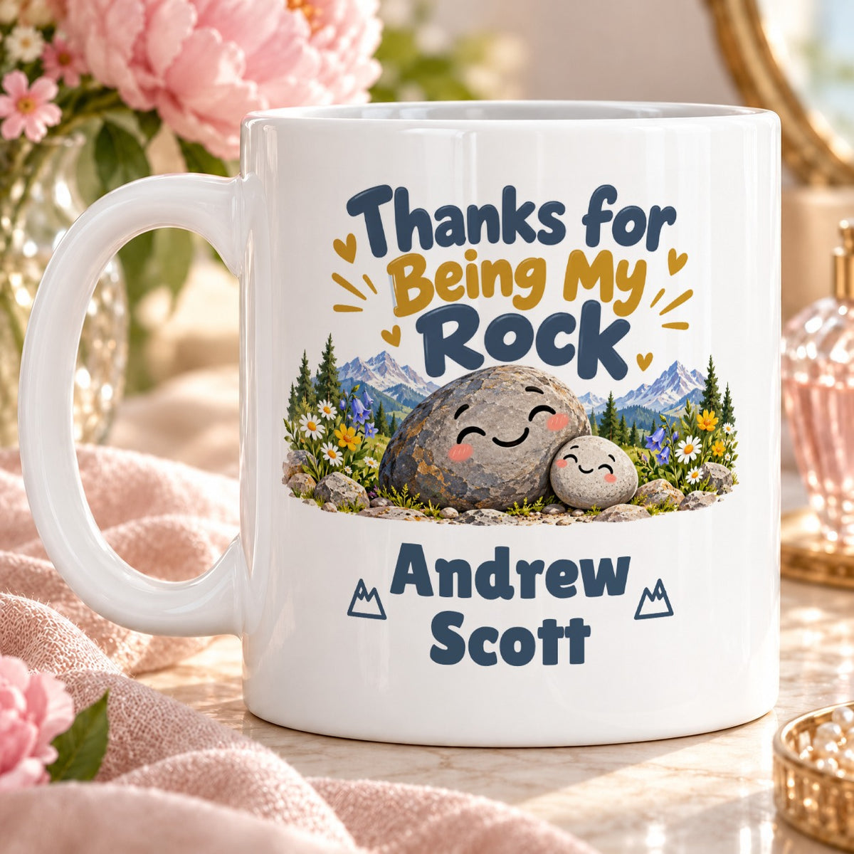 Thanks for Being My Rock – Personalised Mug