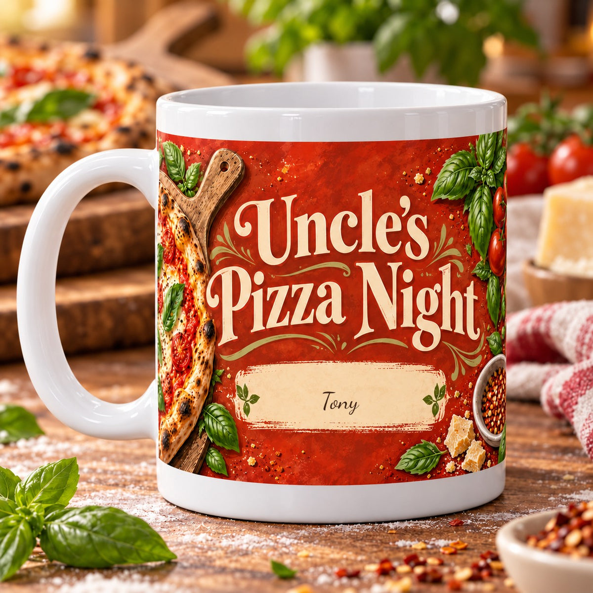 Uncle’s Pizza Night – Personalised Mug